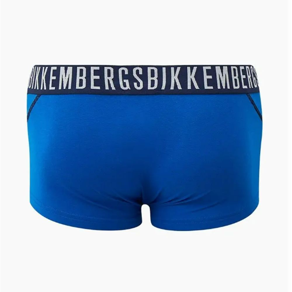 Мужские трусы хипсы набор 2 в 1 синие  Bikkembergs BKK1UTR06BI0054
