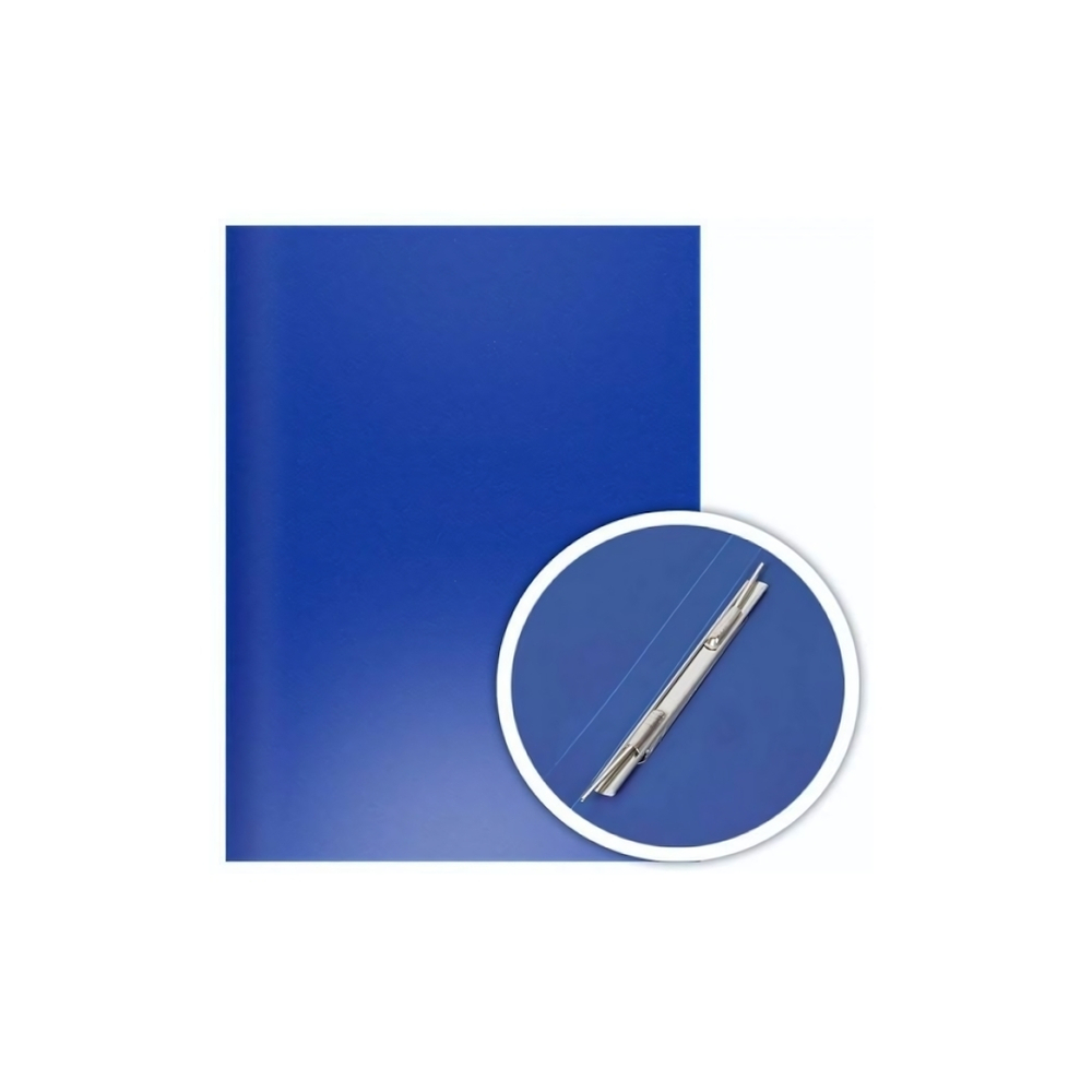 Папка с боковым пруж.скоросшивателем Эконом А4 синяя (DOLCE COSTO)