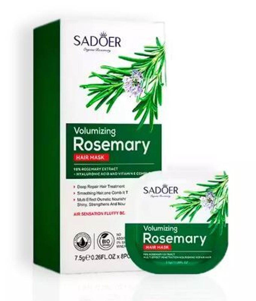 SADOER Маска для объема волос с экстрактом розмарина, 7.5г*8 шт