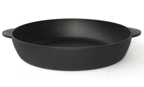 Жаровня сковорода чугун 260х60 мм, две ручки DM Узбекистан (Davr Metall)