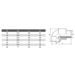 Угольник полипропиленовый 25х1/2" НР комбинированный TEBO