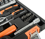 Набор инструментов, 1/2", 1/4", CrV, пластиковый кейс 76 предмета Вихрь