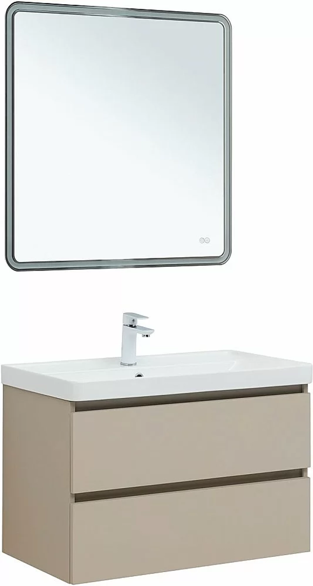 Тумба с раковиной Aquanet Вега 2.0 337943/301805 80 бежевый