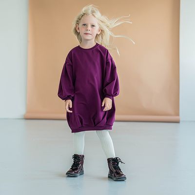 Loose-fitting dress - Plum