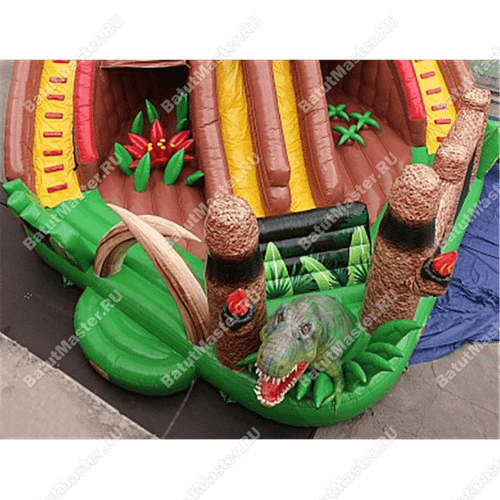Надувная горка "Логово динозавра"