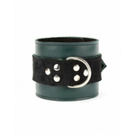 Оковы на ноги из натуральной кожи изумруд