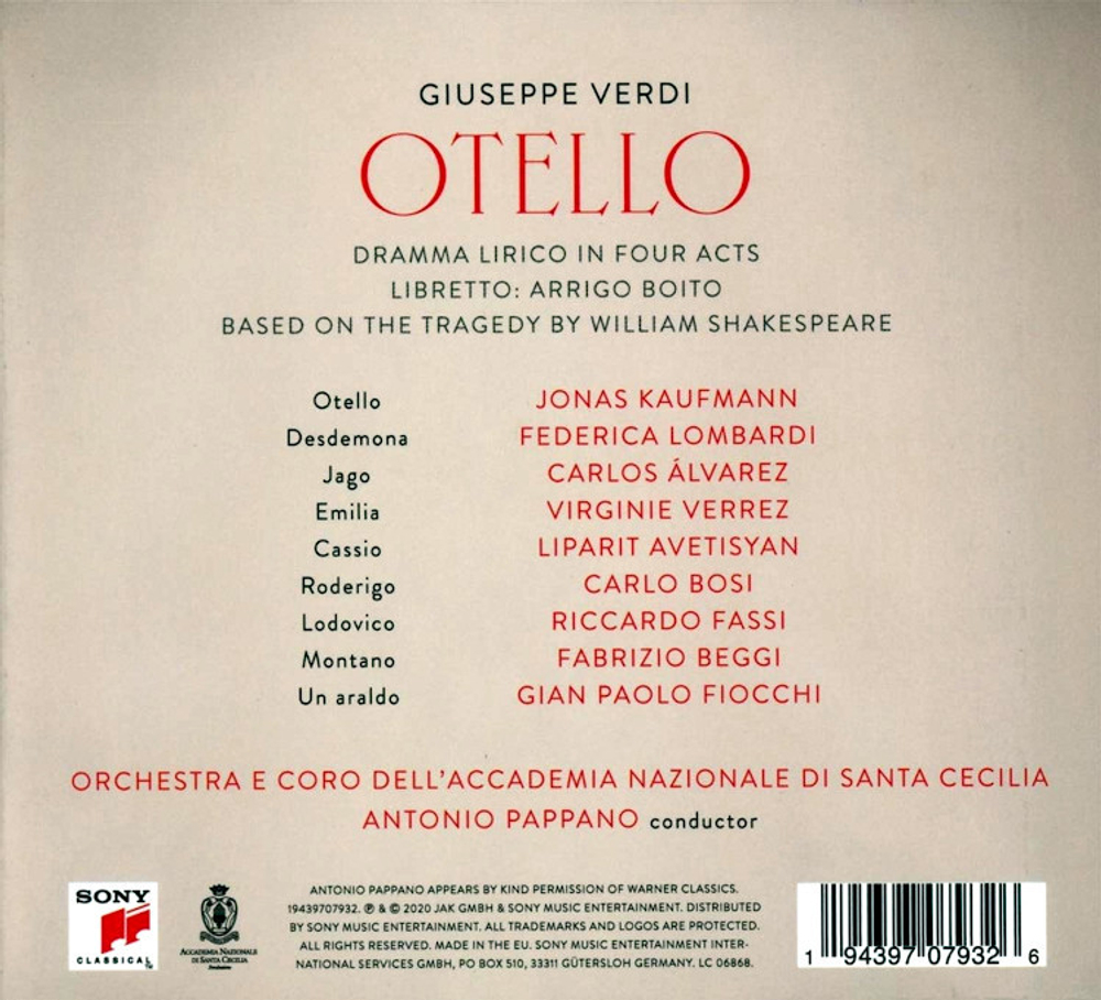 Jonas Kaufmann / Verdi: Otello (Limited Edition)(2CD)