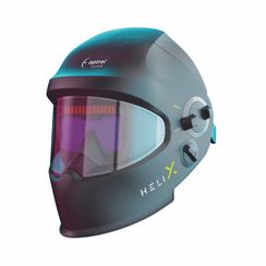 Щиток защитный лицевой сварщика Optrel helix quattro, с поднимающимся внутренним АСФ и каской, черный, IsoFit, арт. 1050.100
