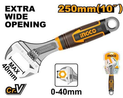 Разводной ключ 250х40 мм SUPER INGCO HADW131108 INDUSTRIAL