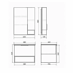 Тумба с раковиной Comforty Франкфурт 60