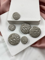 Пуговицы жатый металл матовое серебро