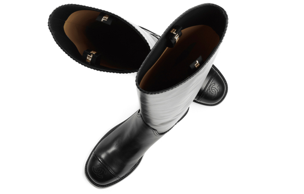 CHANEL Knee high Boots Women"s Black