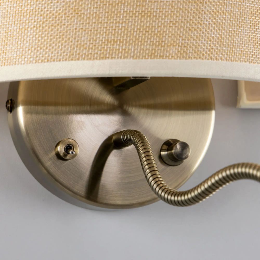 Citilux Декарт CL704306 Бра с бежевым абажуром и диммером