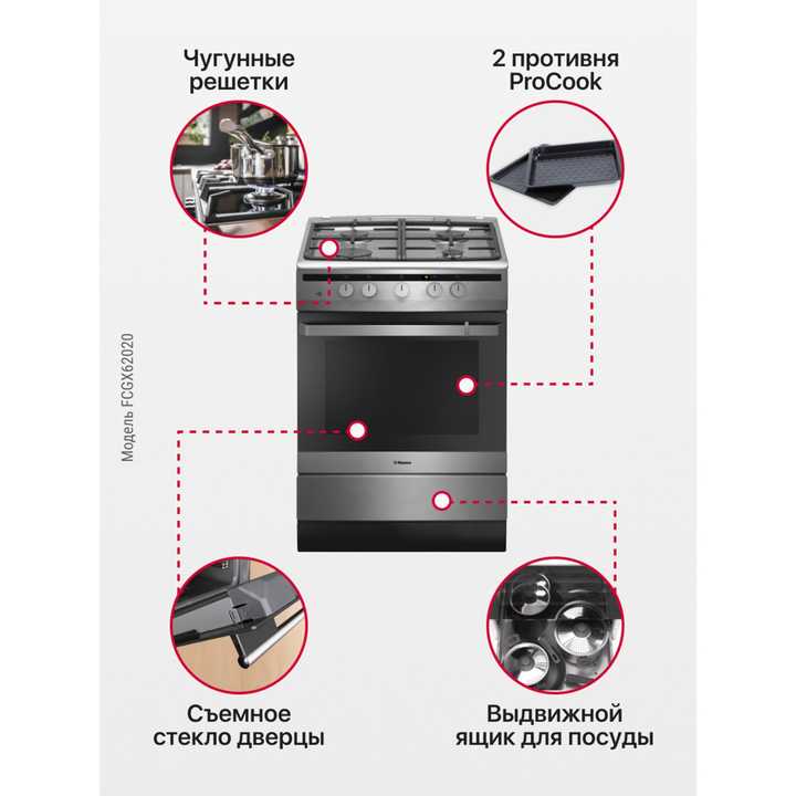 Газовая плита Hansa FCGX62020