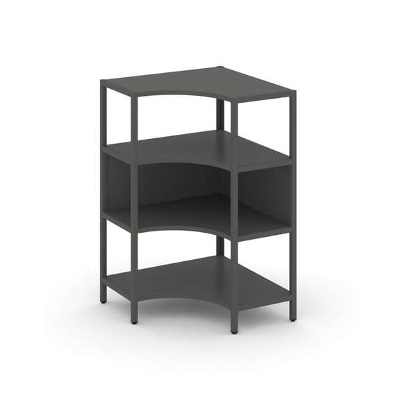 Shelf System Односекционный угловой стеллаж трехярусный SN.STMU-311 Антрацит/Металл Антрацит 810*810