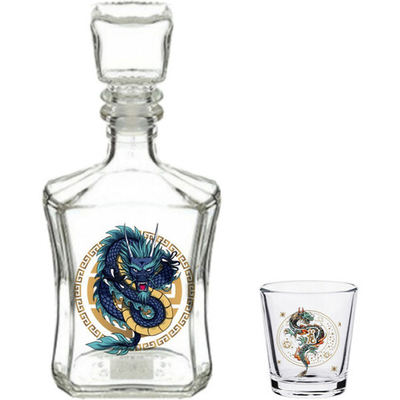 Графин антена+6 стопок 50мл «Античный Китай» 6 видов в чемоданчике