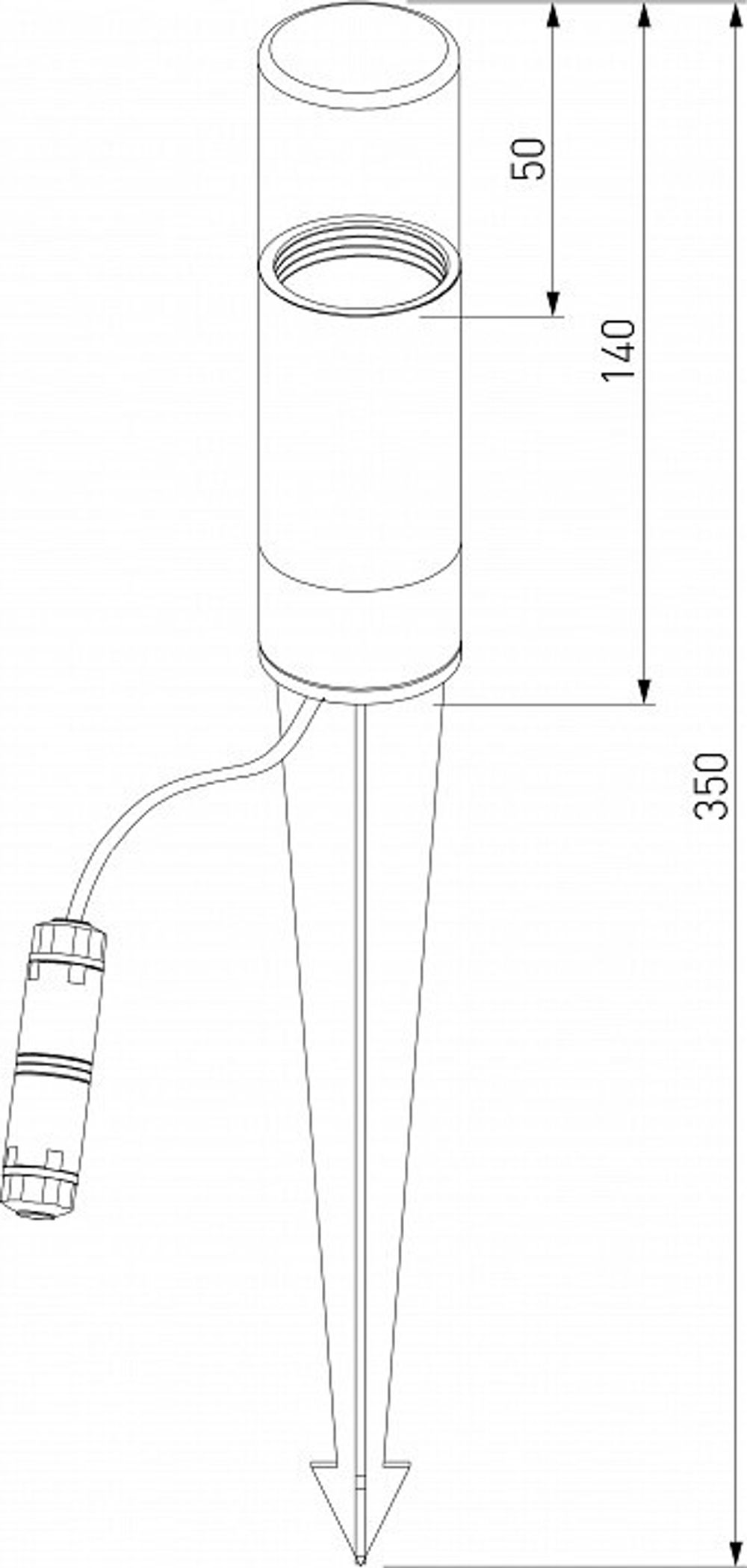 Наземный низкий светильник Elektrostandard Hidden a066035