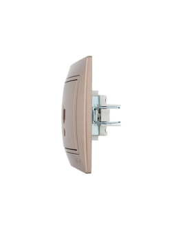 Розетка компьютерная 1-м СП Mira RJ45 16А IP20 со вставкой свет. корич. перламутр. LEZARD 701-3131-139