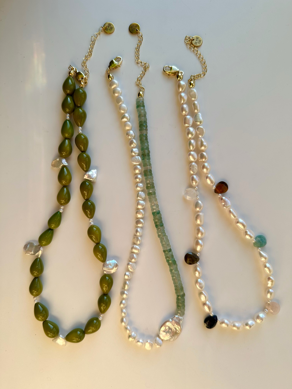 Ожерелье Лепесток из жемчуга и камней