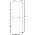 Пенал Jacob Delafon Tolbiac EB2385-J5 40 блестящий белый