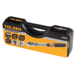 TOLSEN (TT19661) Динамометрический ключ 1/4", 5-25 Нм, для левой и правой резьбы, кейс