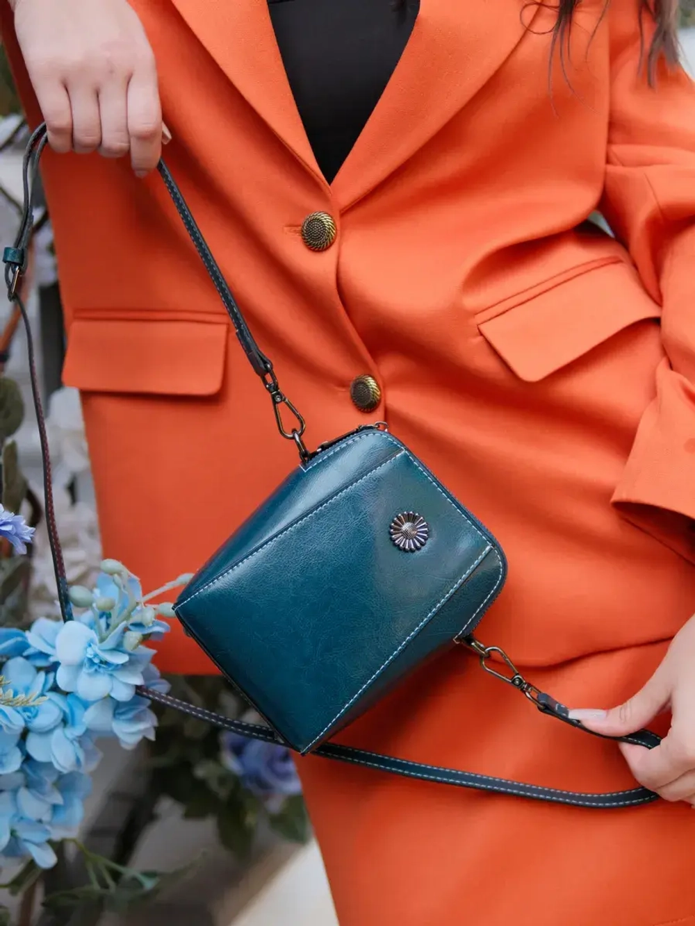 Сумка через плечо маленькая кросс боди для телефона кожаная