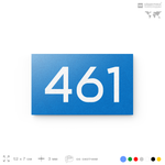 Номер на дверь 461, табличка на дверь для офиса, квартиры, кабинета, аудитории, склада, голубая 120х70 мм, Айдентика Технолоджи
