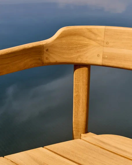Стул Icaro из массива тика с натуральной отделкой