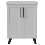 Тумба д/ванной "РИФ-60" 2 створки  белый под рак."Fest- 60"  мебельный (Sanita Luxe)(ПВХ)