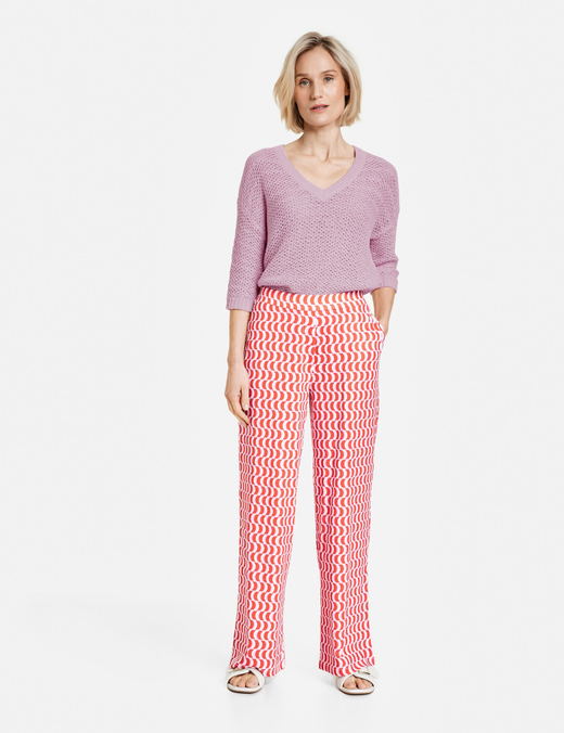 Брюки без пояса из струящейся ткани