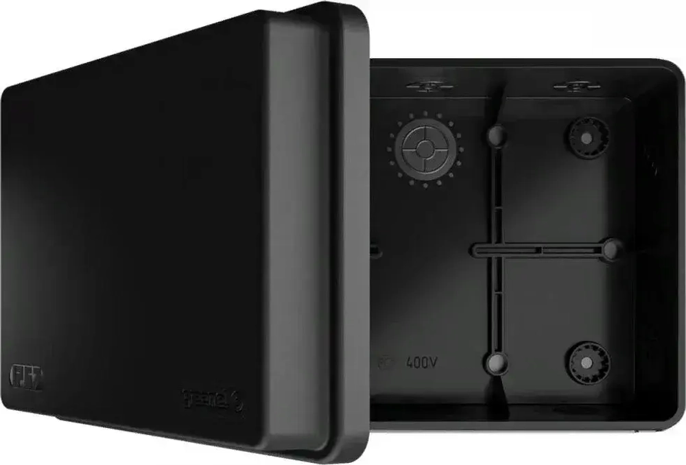 Распределительная коробка Greenel / Гринэль ОП 11 вводов, двухкомпонентная безгалогенная (HF) УФ наружная черная, 150х110х70мм, IP67, GE42441-05 / монтажная