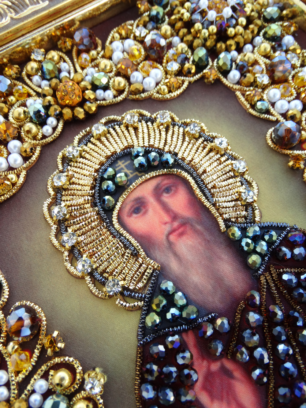 Принт-Ии74 Ткань с нанесенной авторской схемой Святой Виталий