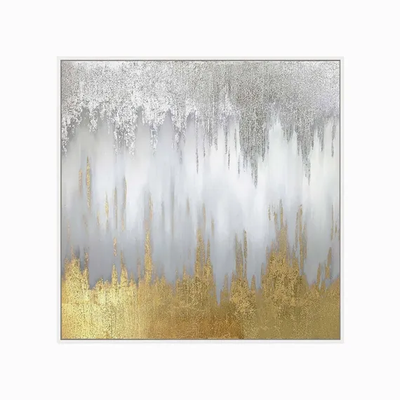 Постер Jinzi II 100х100 см, серый, золотистый