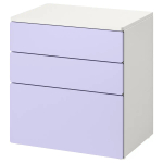 Комод - SMÅSTAD / PLATSA/SMОSTAD  IKEA/ СМОСТАД/ПЛАТСА ИКЕА,  63х60 см, белый/фиолетовый