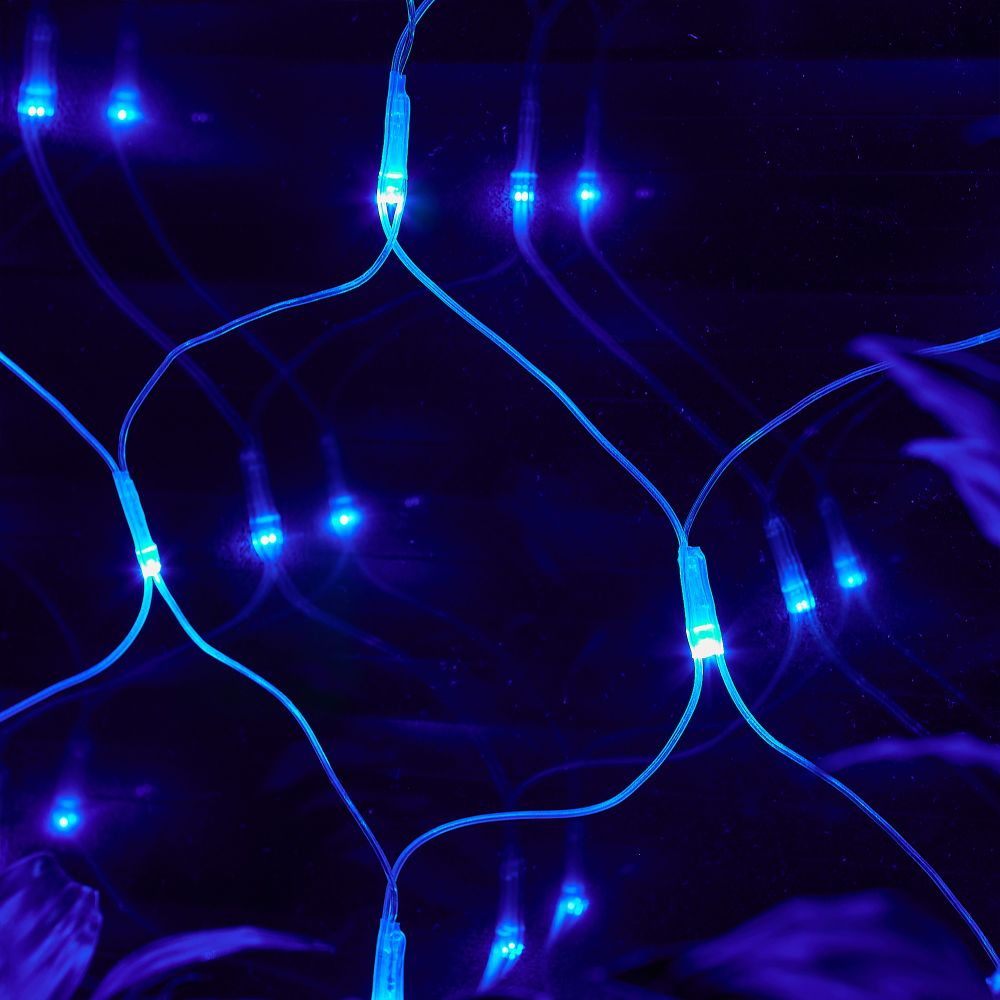 ULD-N2520-240-DTA BLUE IP20 Сетка светодиодная с контроллером. 240 светодиодов. 2.5х2 м. синяя. IP20. провод прозрачный