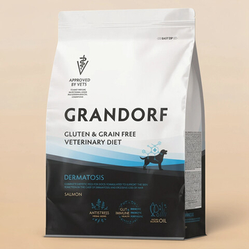 Сухой диетический корм Grandorf Veterinary Diet Dog Dermatosis для собак с заболеваниями кожи