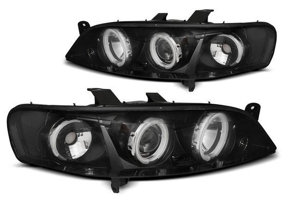 Передние фары Angel Eyes для Opel Vectra B (99-02) CCFL Black