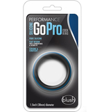 Черно-синее эрекционное кольцо Silicone Go Pro Cock Ring (Цвет: черный с синим)
