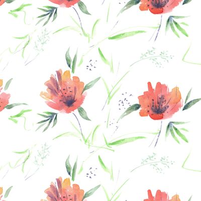 Акварельные абстрактные маки