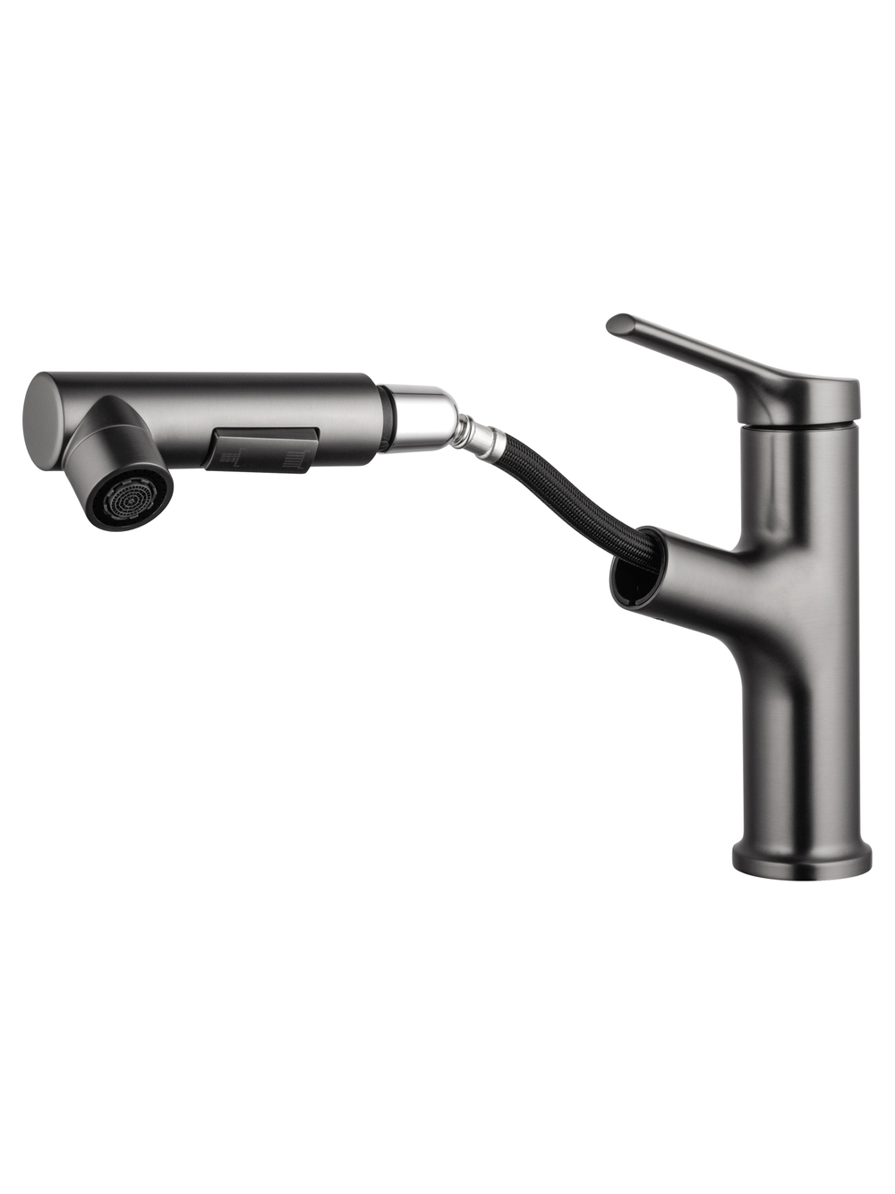 Смеситель для раковины с выдвижным изливом WONZON & WOGHAND, Темный графит (WW-A40862-BGG)