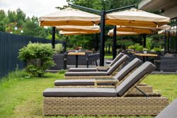 "Рим" шезлонг с подушкой, цвет соломенный