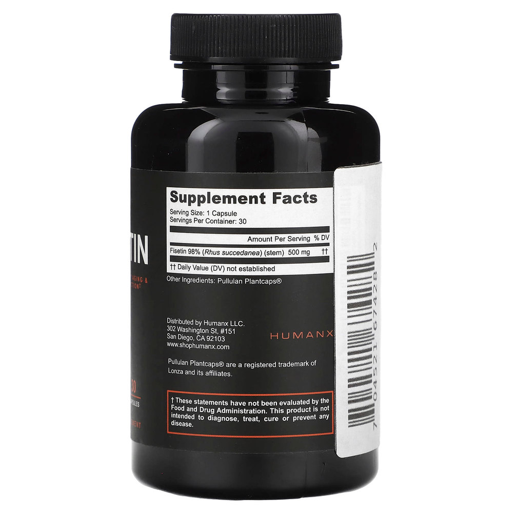 Humanx, физетин, 500 мг, 30 капсул