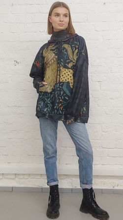 Худи "Ручной волк", по мотивам средневекового гобелена