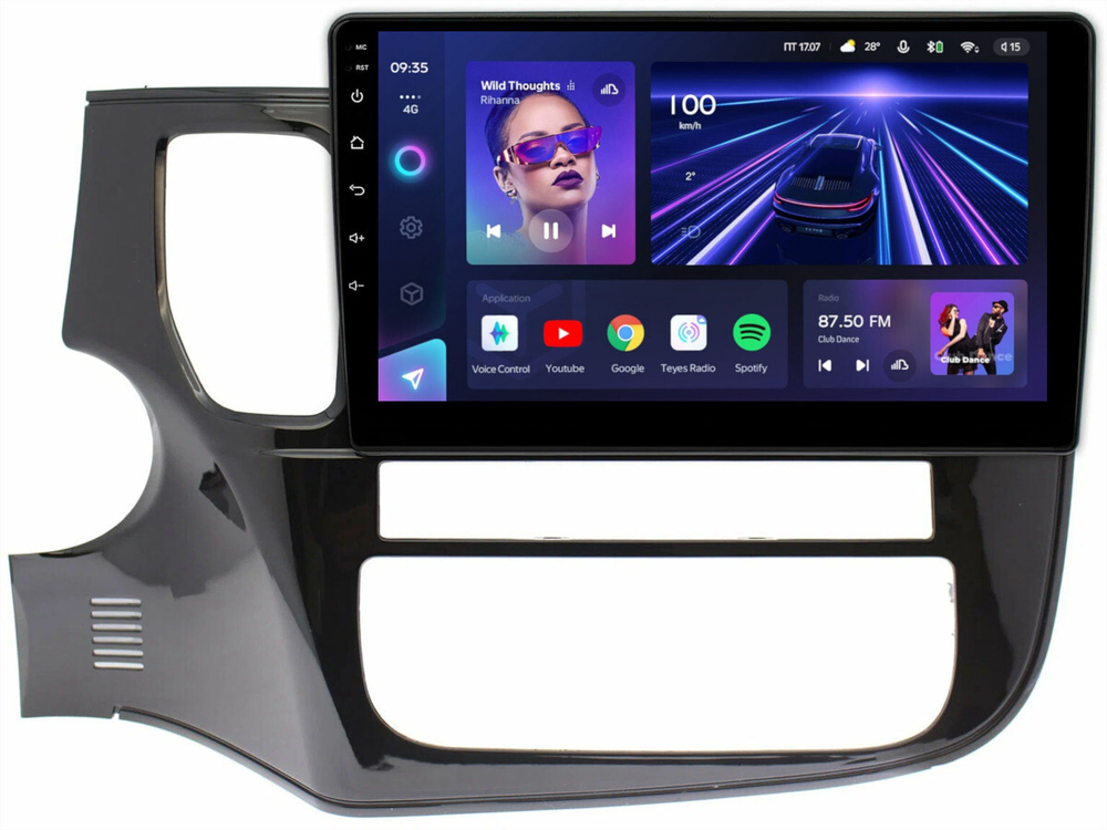 Магнитола Mitsubishi Outlander 3 2012-2022 (левый руль) - Teyes CC3L монитор 10" IPS на Android 10, 8-ядер, CarPlay, 4G SIM-слот