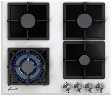 Газовая варочная панель Fornelli PGA 60 Quadro BL