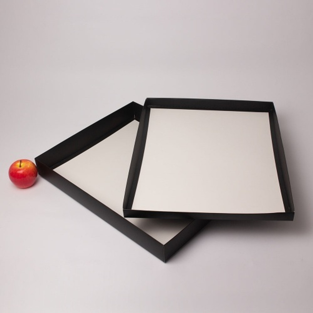 Коробка крышка-дно 50x6x40, черный, картон