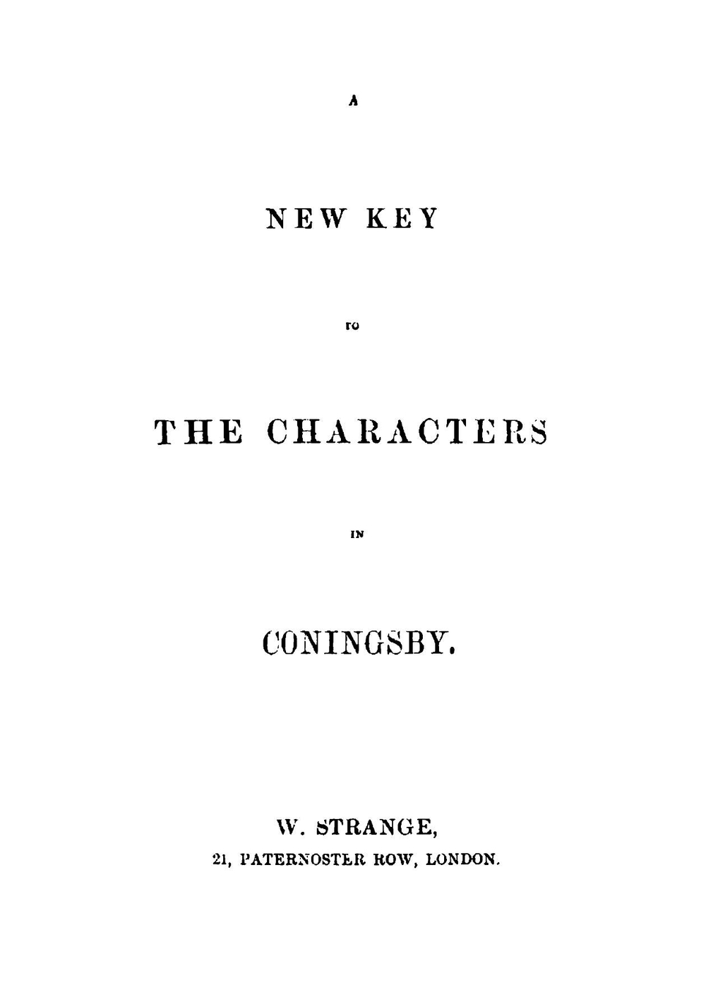 Coningsby | Disraeli Benjamin