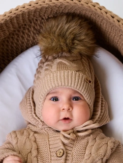 Конверт на выписку для новорожденных с мехом