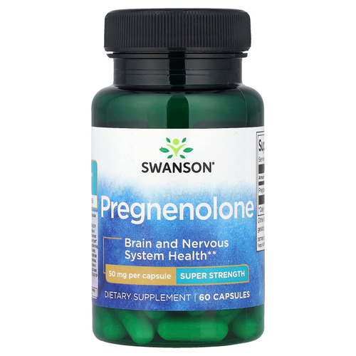 Swanson, Прегненолон, суперсила, 50 мг, 60 капсул