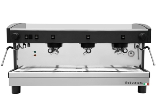 КОФЕМАШИНА ПОЛУАВТОМАТ ROBUSTEZZA ST3M/ ЧЕРНАЯ+ВЫСОКАЯ ГРУППА МУЛЬТИФАЗНАЯ